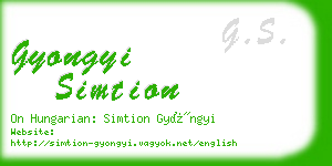 gyongyi simtion business card
